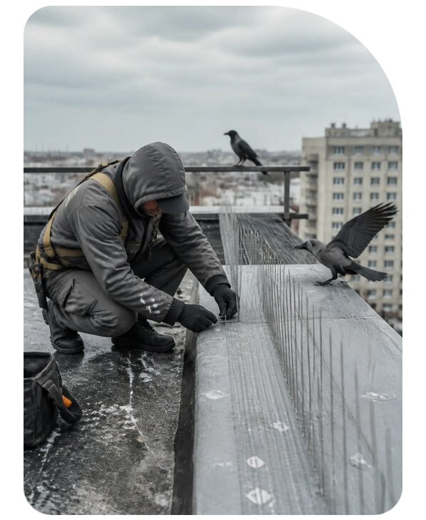 Защита от ворон под ключ в Саранске по цене от 5268 р. | Сенат-Срн